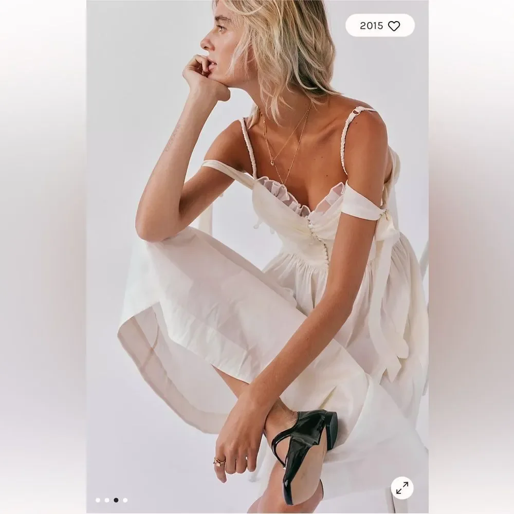 Free People For Love & Lemons Heidi Midi Dress - Picture 2 of 7